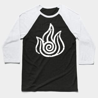 Fire white symbol Baseball T-Shirt